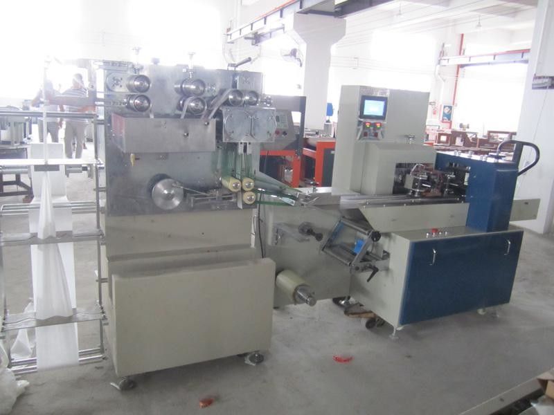 HZ-SJ350 type horizontal machine à emballer automatique de tissu humide
